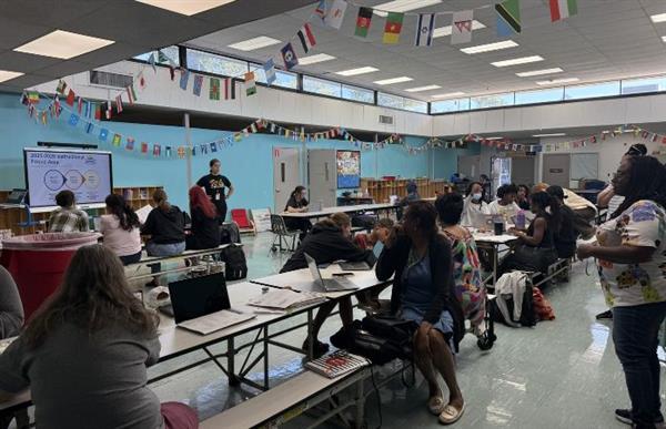 teachers listening on professional development day